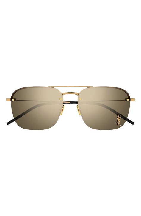 ysl aviator glasses|saint laurent 59mm aviator sunglasses.